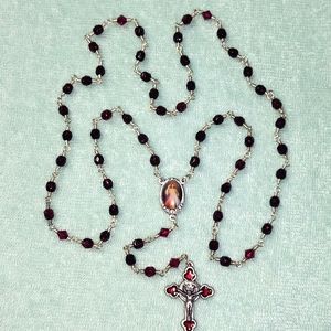 "PRICE DROP" Ruby Red "Divine Mercy" Rosary!